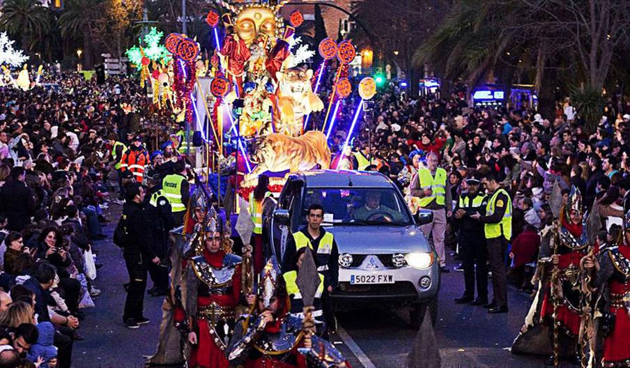 Cabalgata de Reyes Magos en Málaga