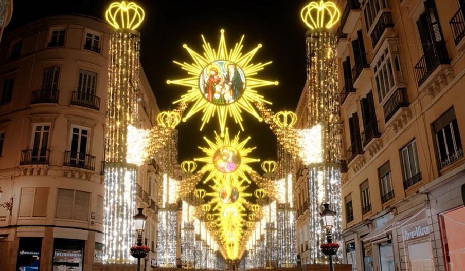 Luces de Navidad en Málaga: Natividad